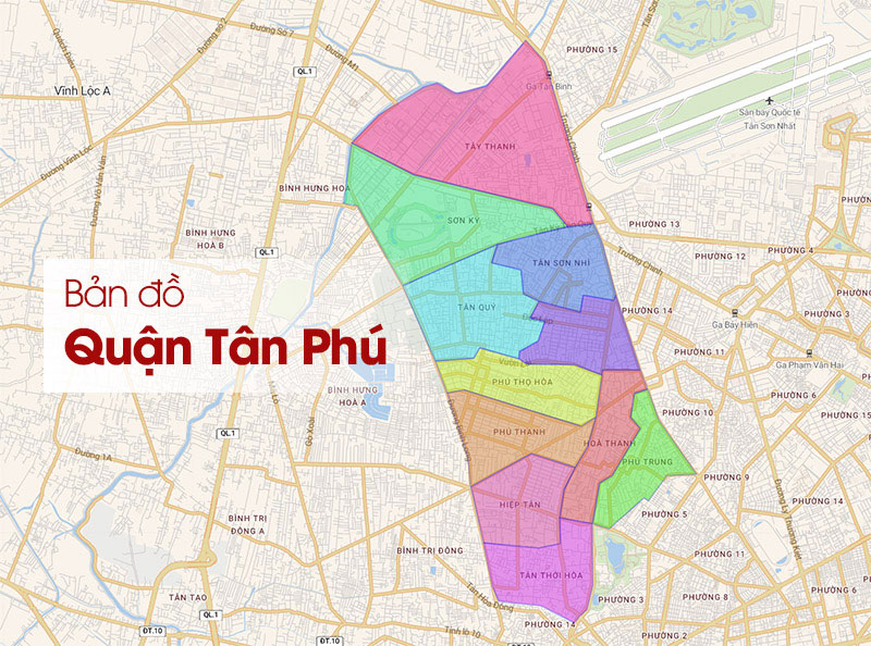 Bản đồ cho thuê kho Tân Phú
