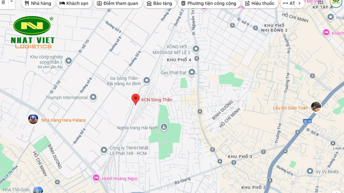 KCN Sóng Thần ở đâu?
