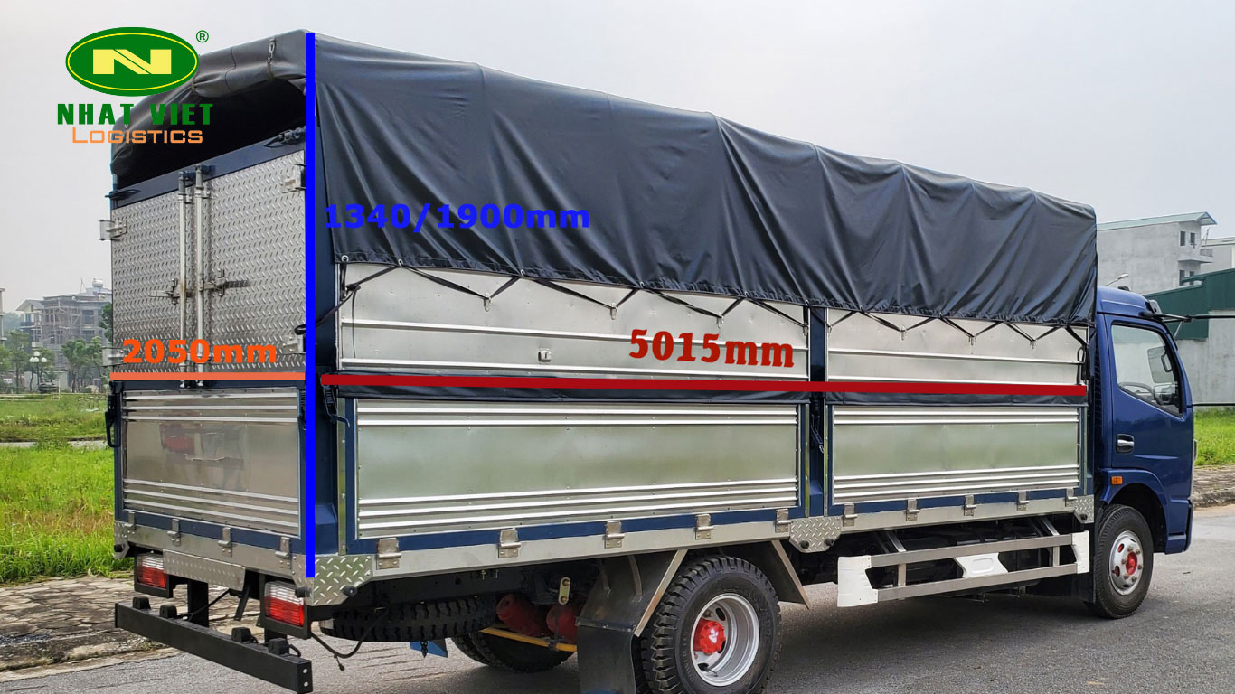 Kích thước xe tải 5,5 tấn