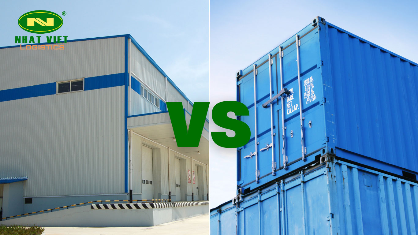 So sánh container kho và nhà kho