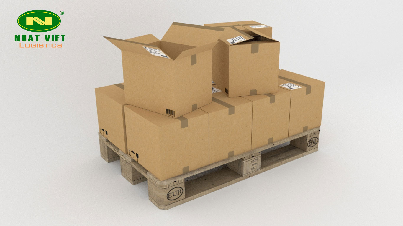 Xếp thùng carton lên pallet